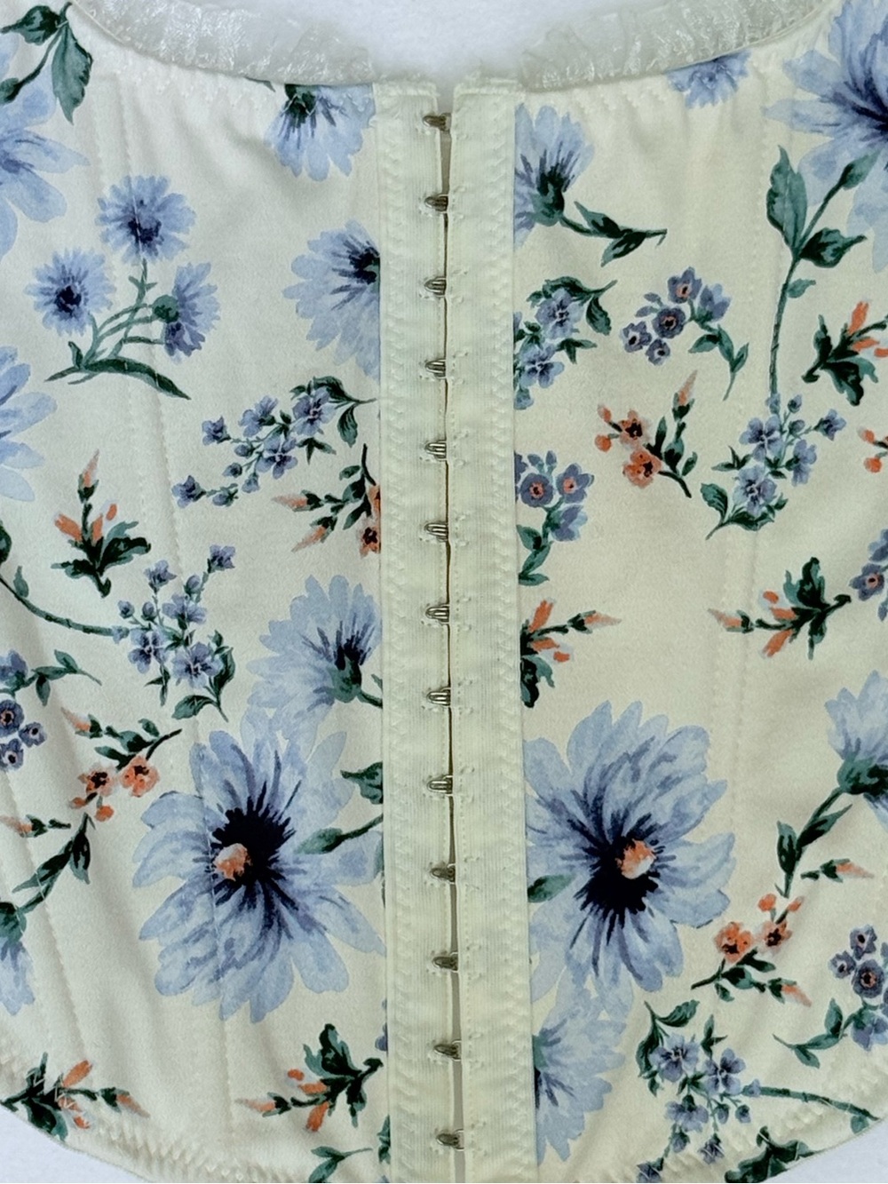 Altar’d State Floral Corset Top Blue Daisy Bustier Tank Size XS Cottagecore - Picture 4 of 8